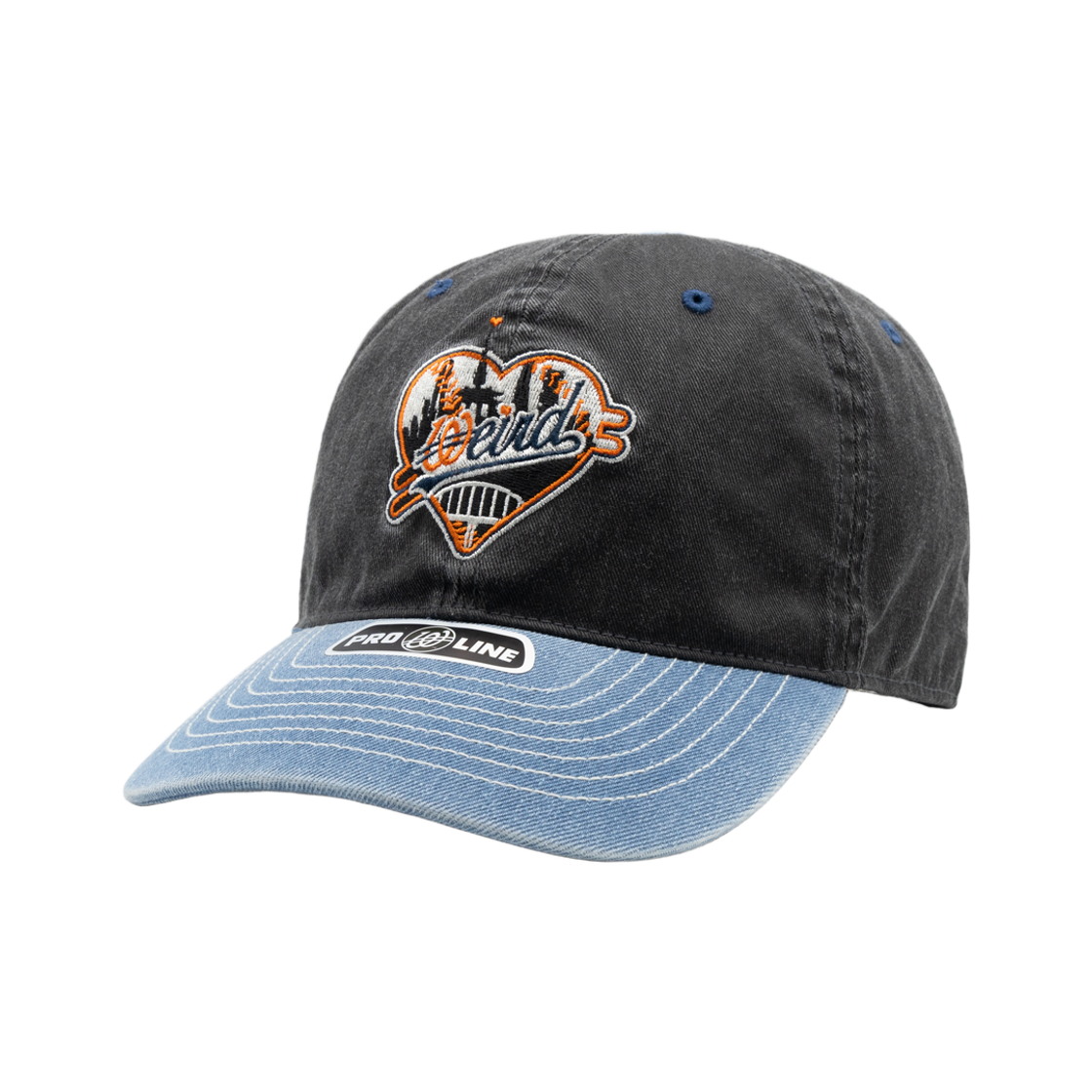 위얼드월드 하트 타워 피그먼트 배색 볼캡 그레이(Weirdworld Heart Tower Pigment Color Block Ball Cap Gray) - 1