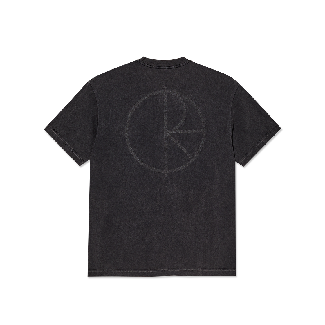 P000BLPZ Polar Skate Co. Contrast Tee Stroke Logo Silver Black/Black