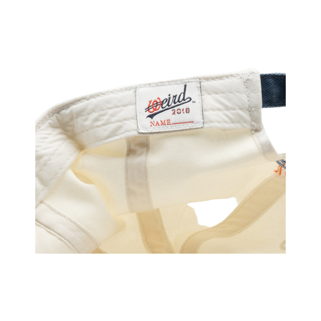 위얼드월드 하트 타워 피그먼트 배색 볼캡 아이보리(Weirdworld Heart Tower Pigment Color Block Ball Cap Ivory) - 5