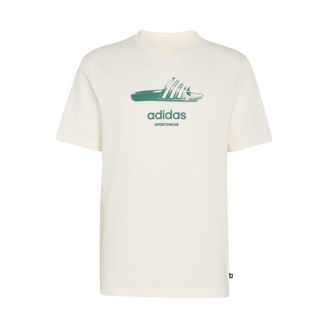 KG0935 Adidas Summer Slides Graphic T-Shirt Off White - KR Sizing