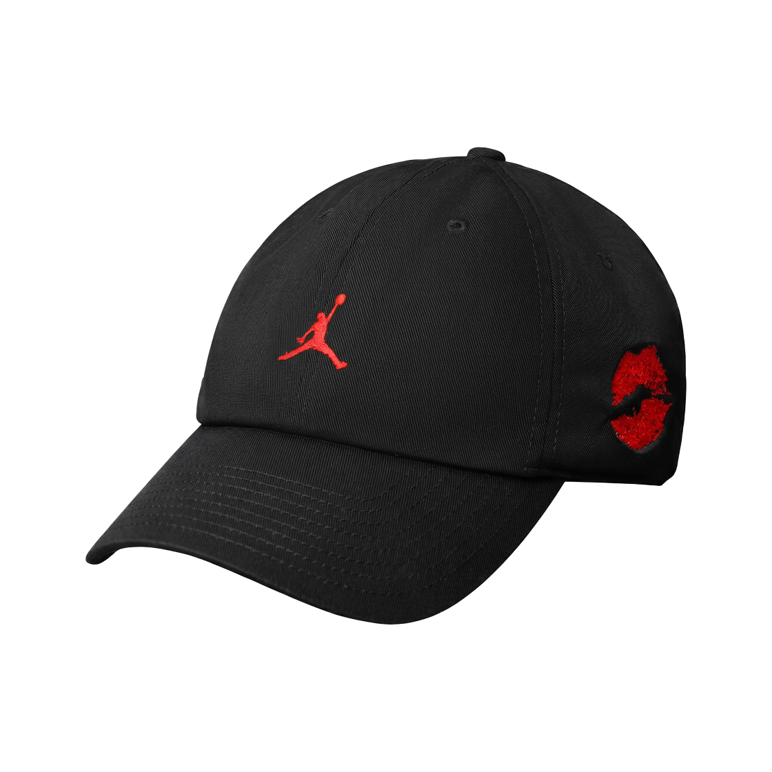 IQ0936-010 Jordan Air Club Unstructured Cap Black Chile Red