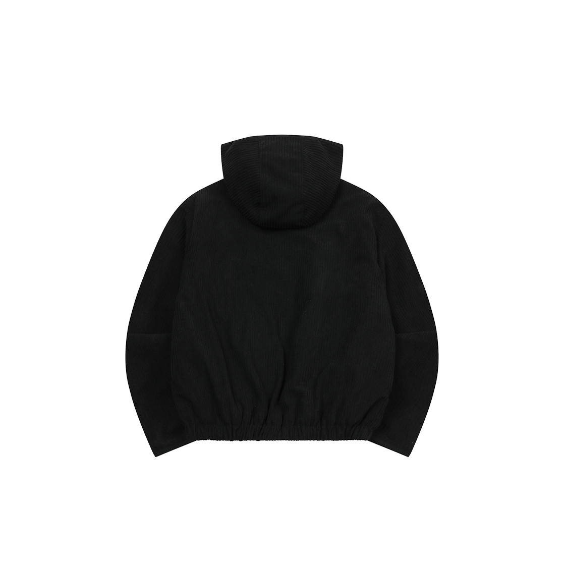 코이리스 베일드 골지 언발란스 투웨이 후드 집업 남녀공용 블랙(Coiris Veiled Unbalance 2-Way Hood Zip-Up Unisex Black) - 2