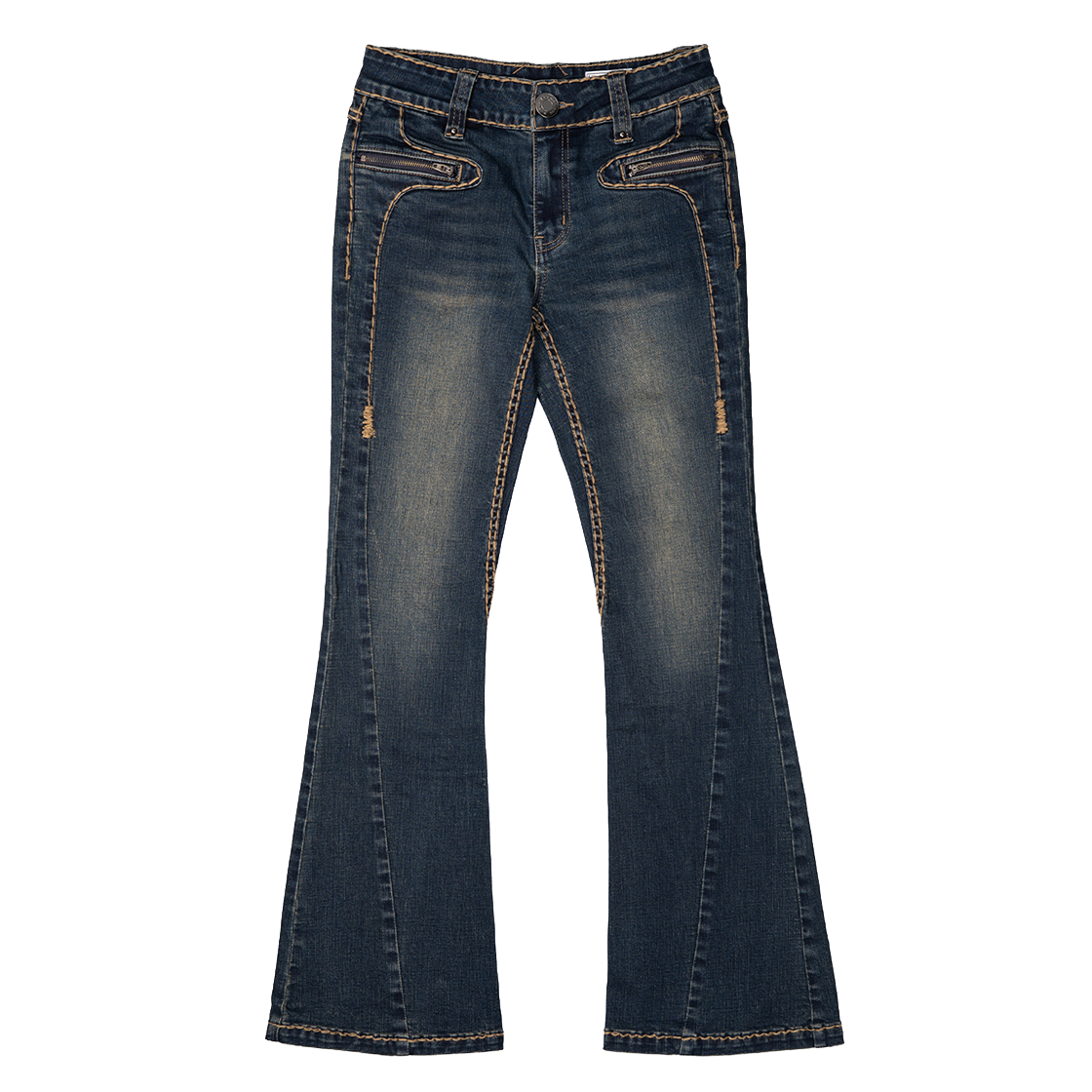 러프넥 볼드 스티치 부츠컷 데님 블루(Roughneck Bold Stich BootCut Denim Blue)