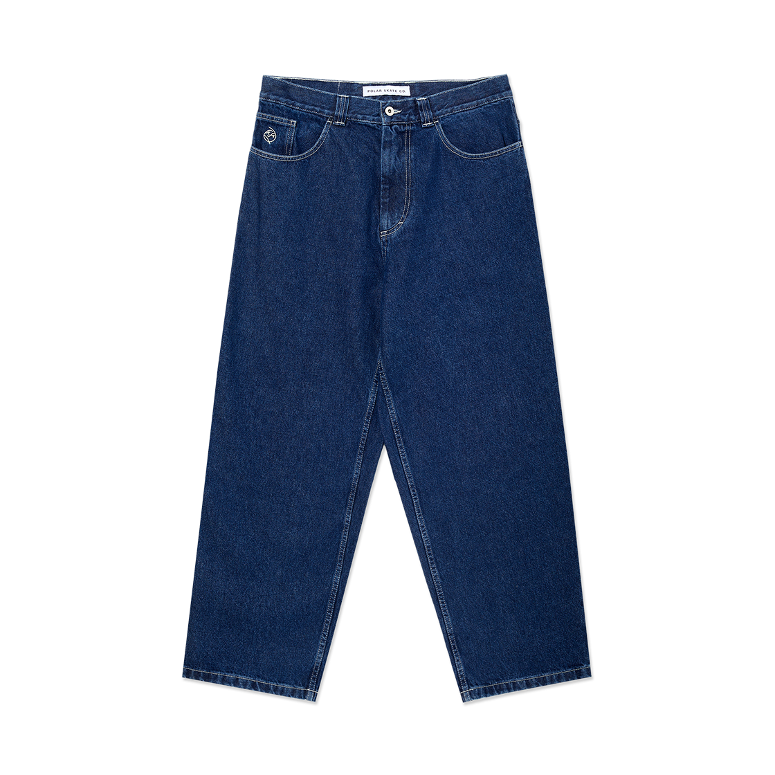 폴라스케이트 빅보이 팬츠 다크 블루/화이트 스티치(Polar Skate Co. Big Boy Pants Dark Blue w/ White Stitching) - 1