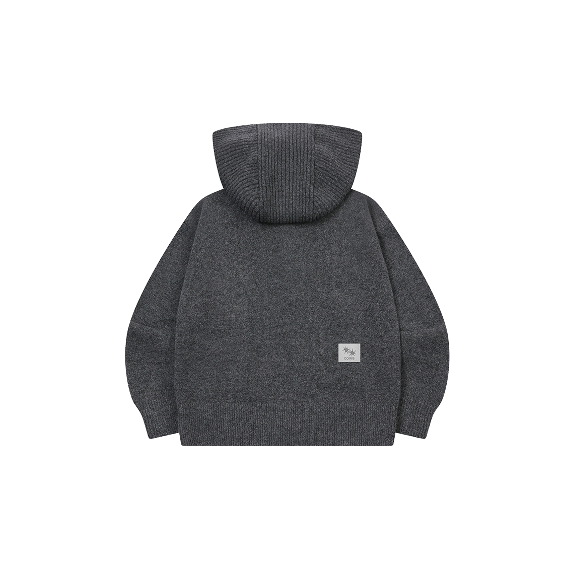 코이리스 저니 사선 버튼 하이넥 후드 니트 가디건 차콜(Coiris Jonny Slanted Button High Neck Hood Knit Cardigan Charcoal) - 2