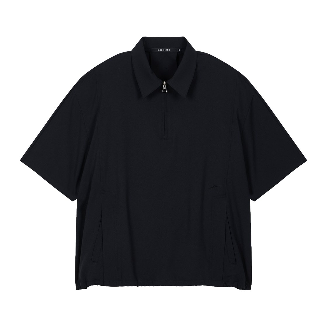 ZI3TS384BK ZIOSONGZIO Timeless Collared Zip Up Tunic Black