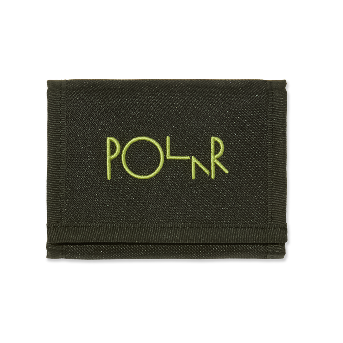 P000BLQT Polar Skate Co. Key Wallet Script Logo Black/Lime