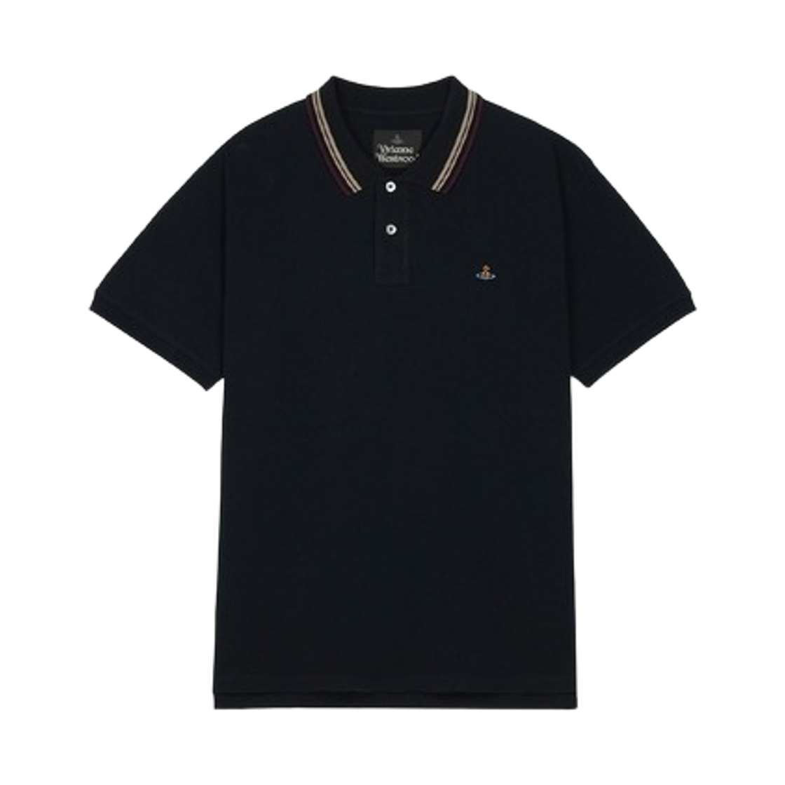2H01000U-J00AU-K410 Vivienne Westwood Classic Polo T-Shirt Navy