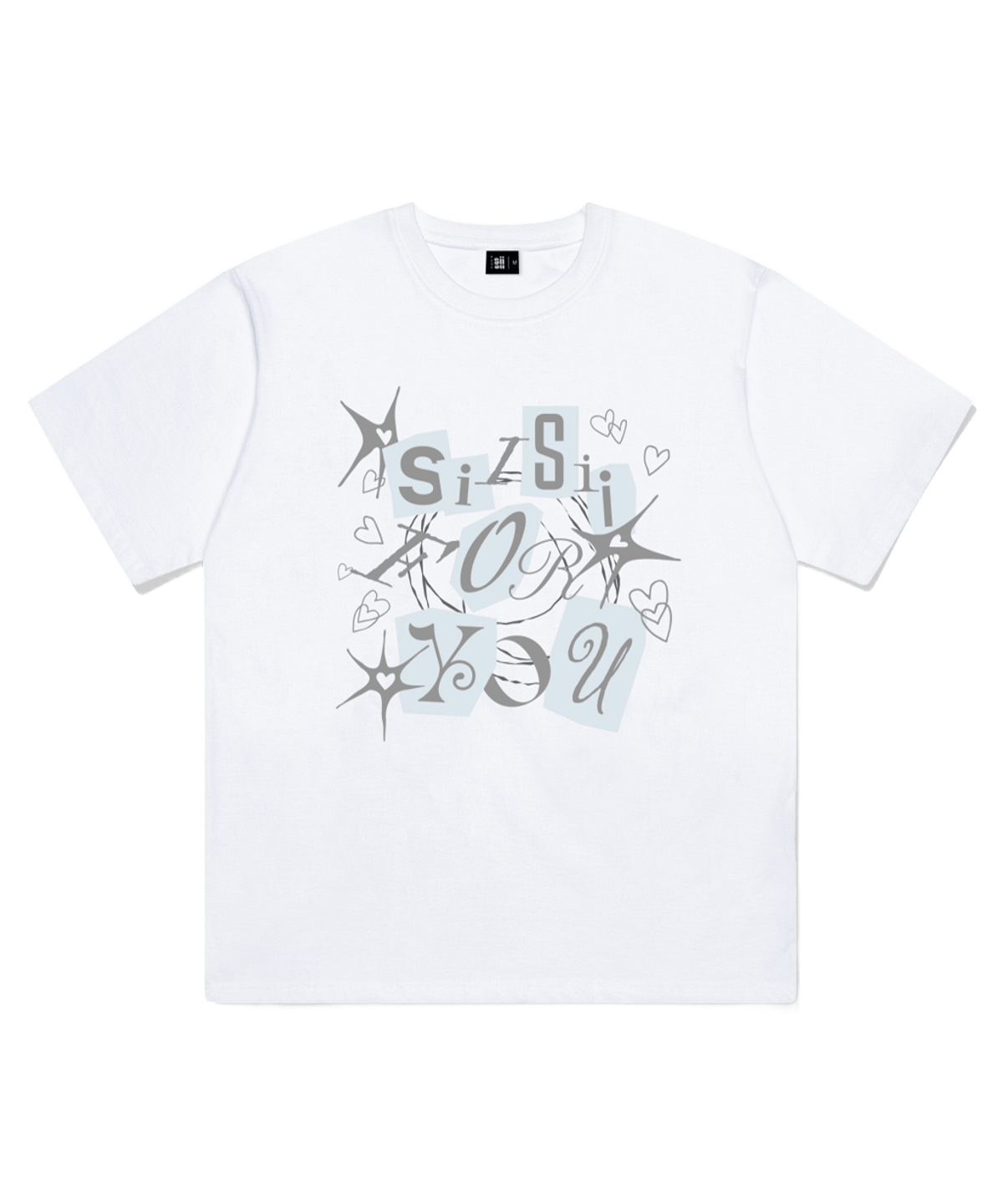 P261OTS029WH pagesiisii SiiSii For You Print Short Sleeve T-Shirt White