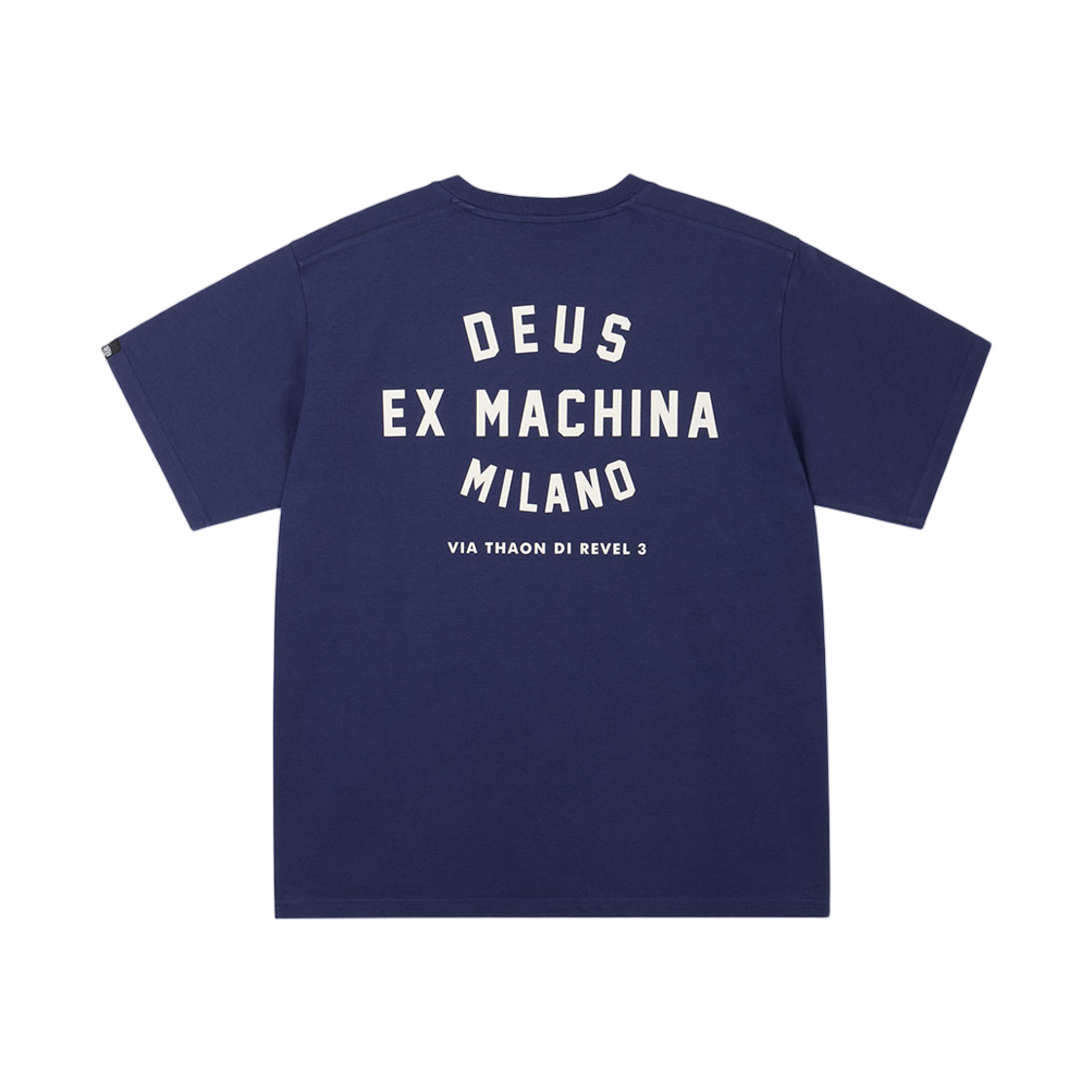 D262UTS022-060 Deus Ex Machina Milano College Address T-Shirt Blue