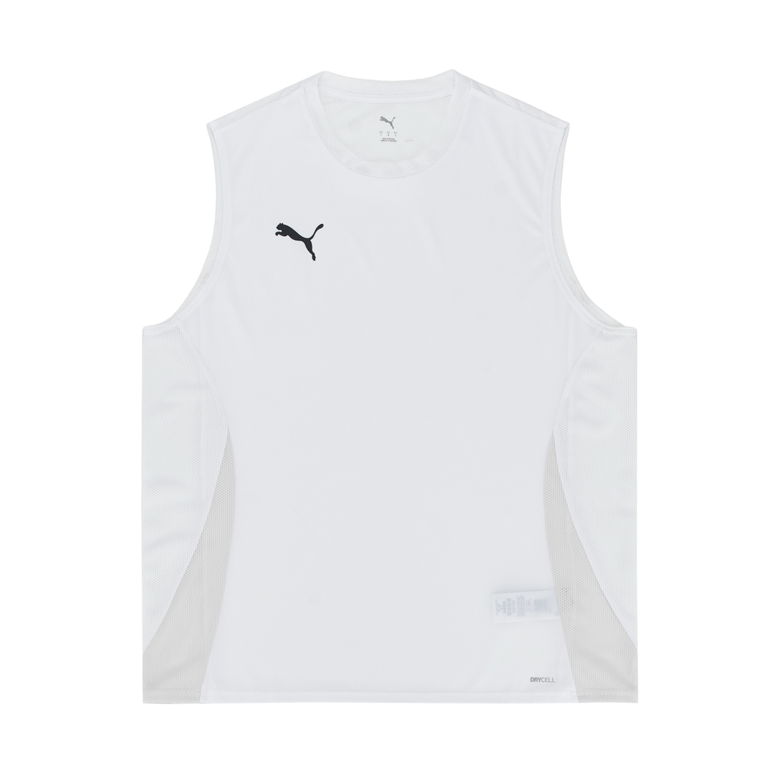 Puma Team Goal Sleeveless Jersey White Black