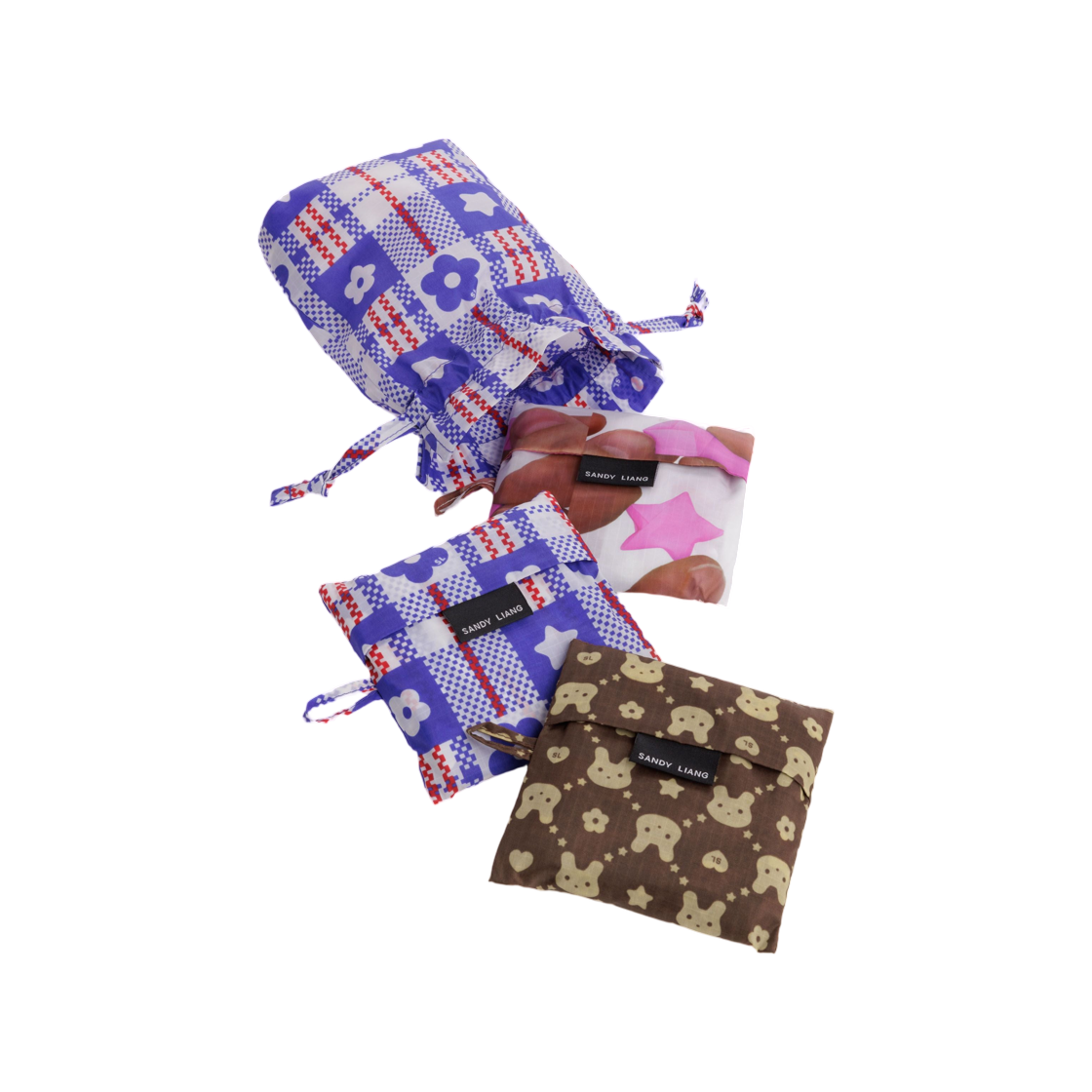 샌디 리앙 x 바쿠 스탠다드 바쿠 샌디 리앙 (3개 세트)(Sandy Liang x Baggu Standard Baggu Sandy Liang (Set of 3))