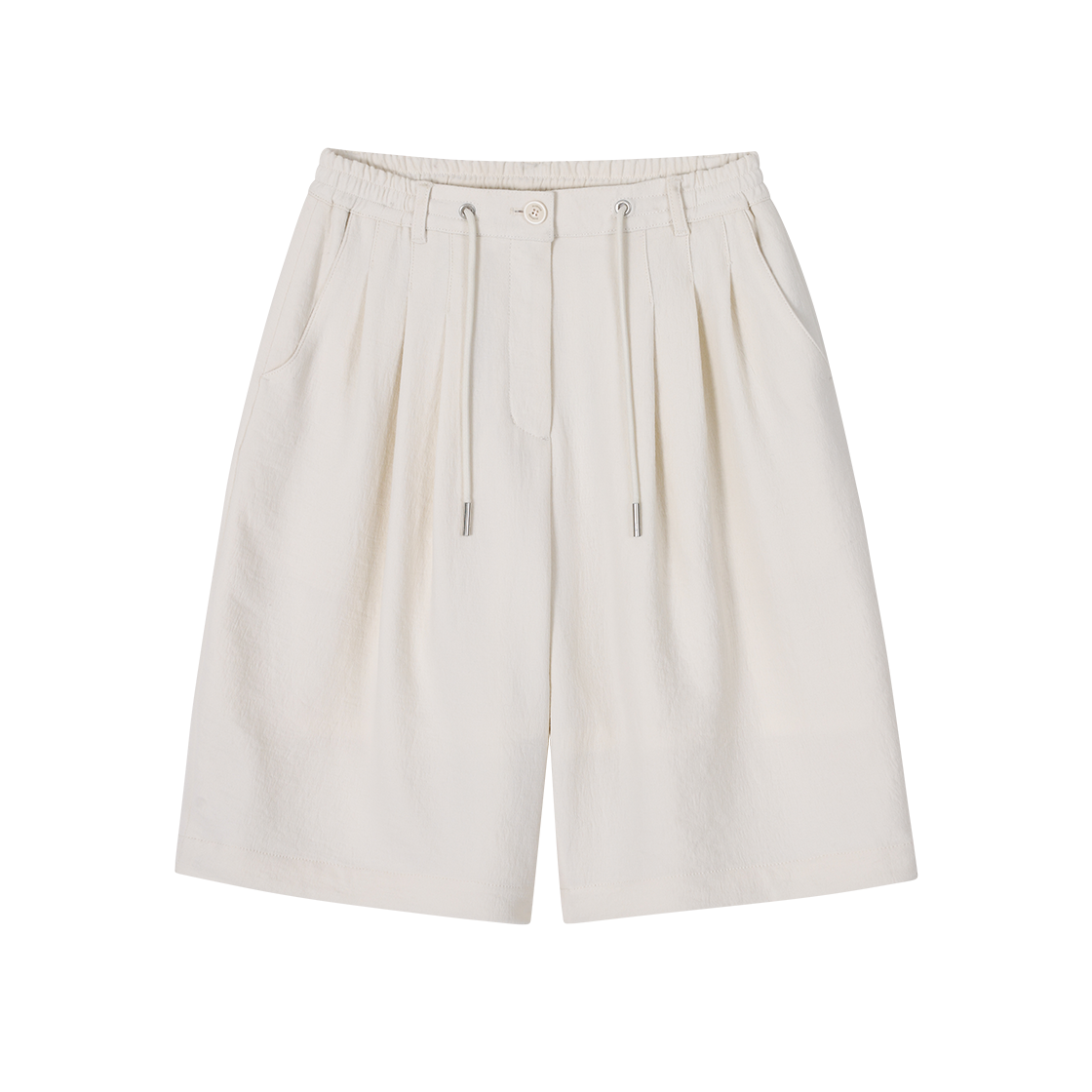 WI3PT305IV (W) SONGZIO Crease Balloon Shorts Ivory