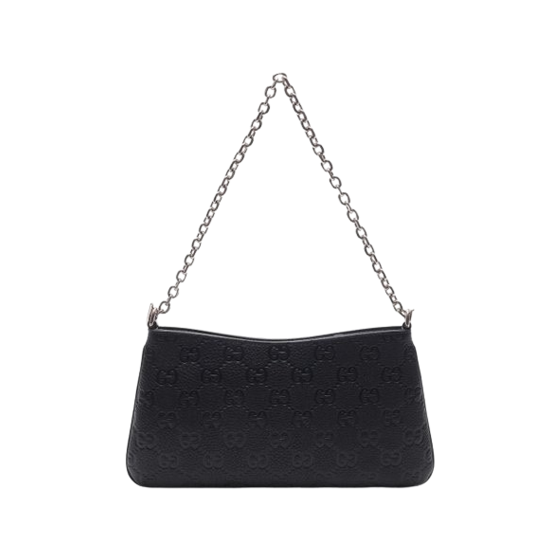 815277-AAEEM-1000 Gucci GG Emblem Medium Shoulder Bag Black