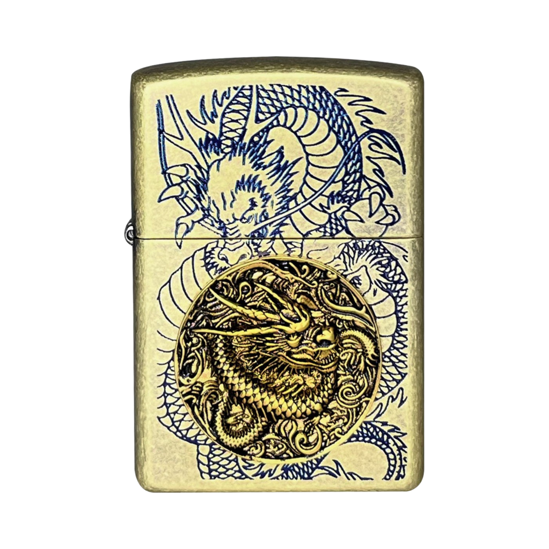 지포 블루 드래곤 코인 엠블럼 라이터 골드(Zippo Blue Dragon Coin Emblem Lighter Gold) - 1