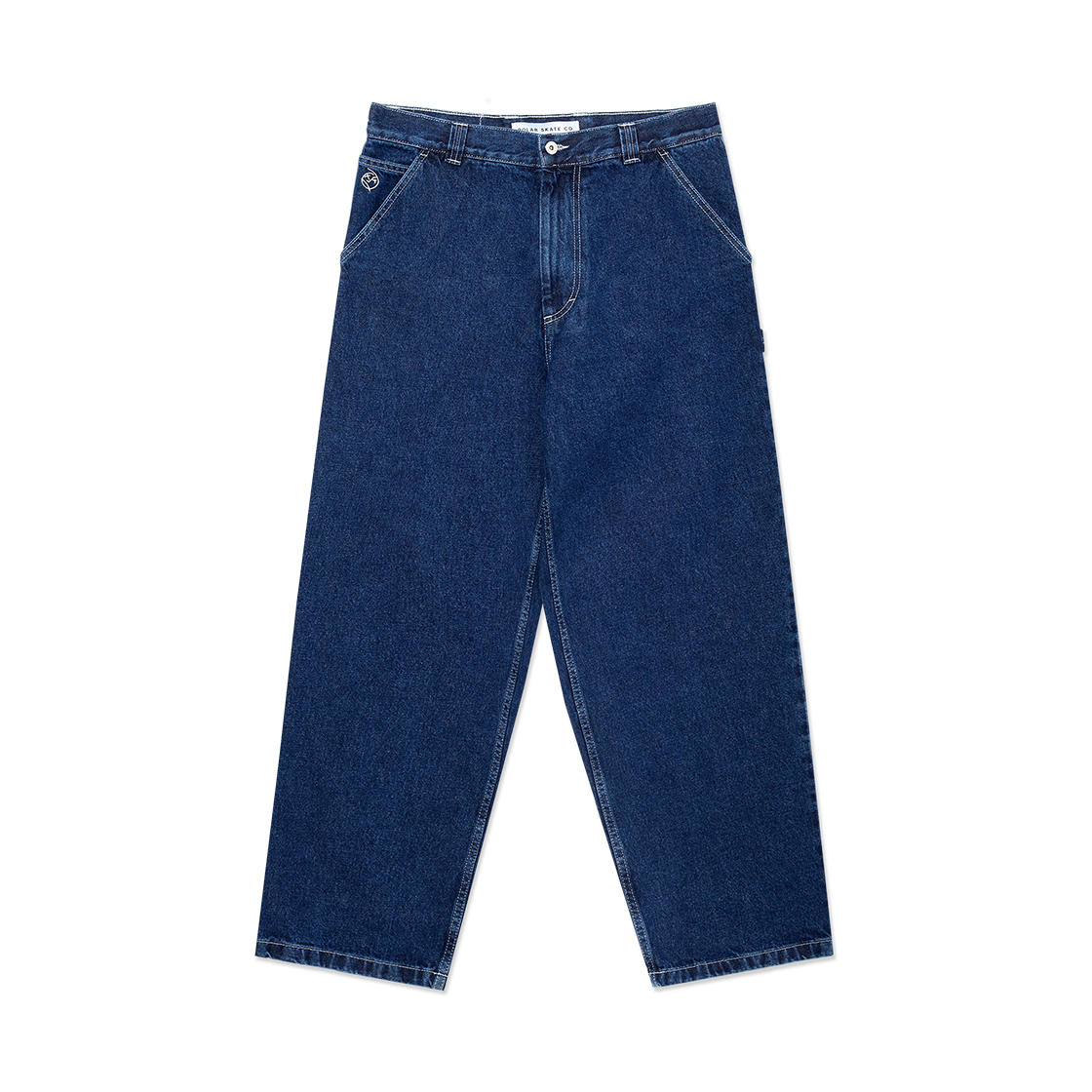 P000BLQO Polar Skate Co. Big Boy Work Pants Dark Blue w/ White Stitching