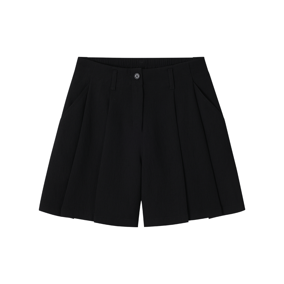 WI3PT332BK (W) SONGZIO Deep Fold Set Up Shorts Black