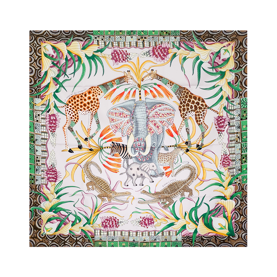 ITDWC9T6IAGK Hermes Zambezi Carres Scarf 90