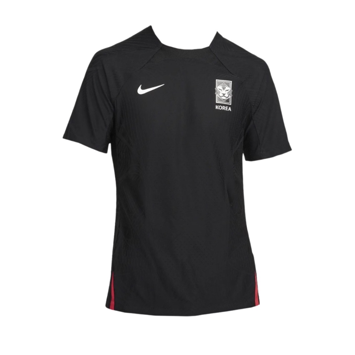 Nike Korea Strike Elite Soccer Short Sleeve Top Black Global Red 착용 스타일