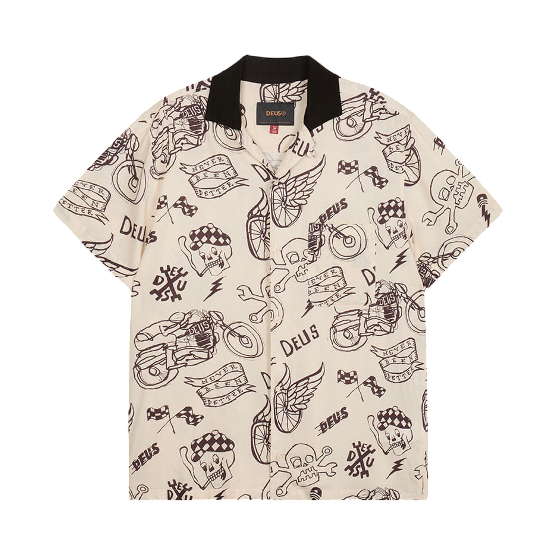 - Deus Ex Machina Doodle S/S Shirt Ivory
