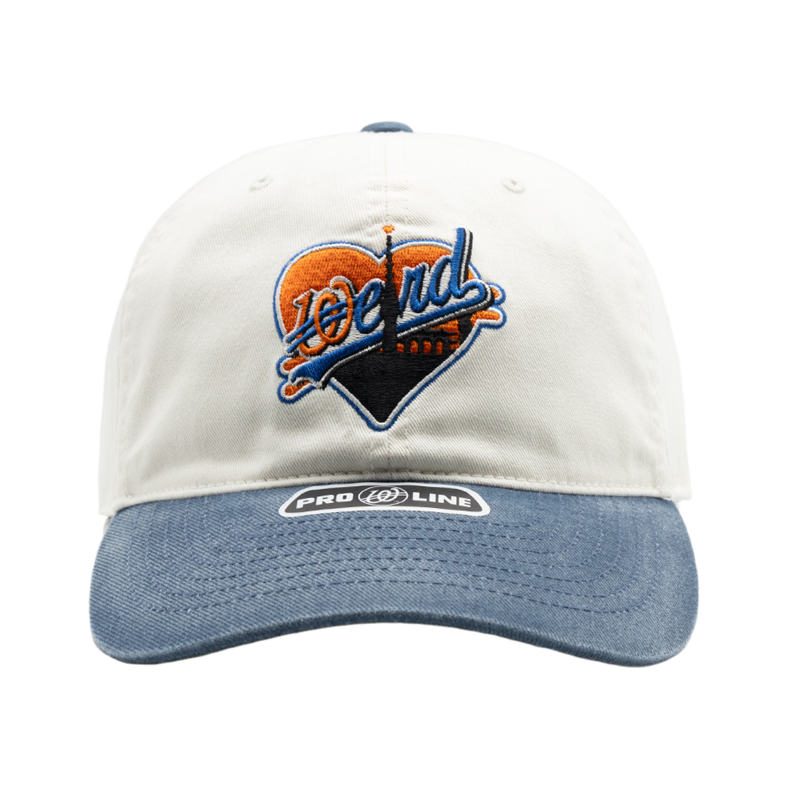 위얼드월드 하트 타워 피그먼트 배색 볼캡 아이보리(Weirdworld Heart Tower Pigment Color Block Ball Cap Ivory) - 2