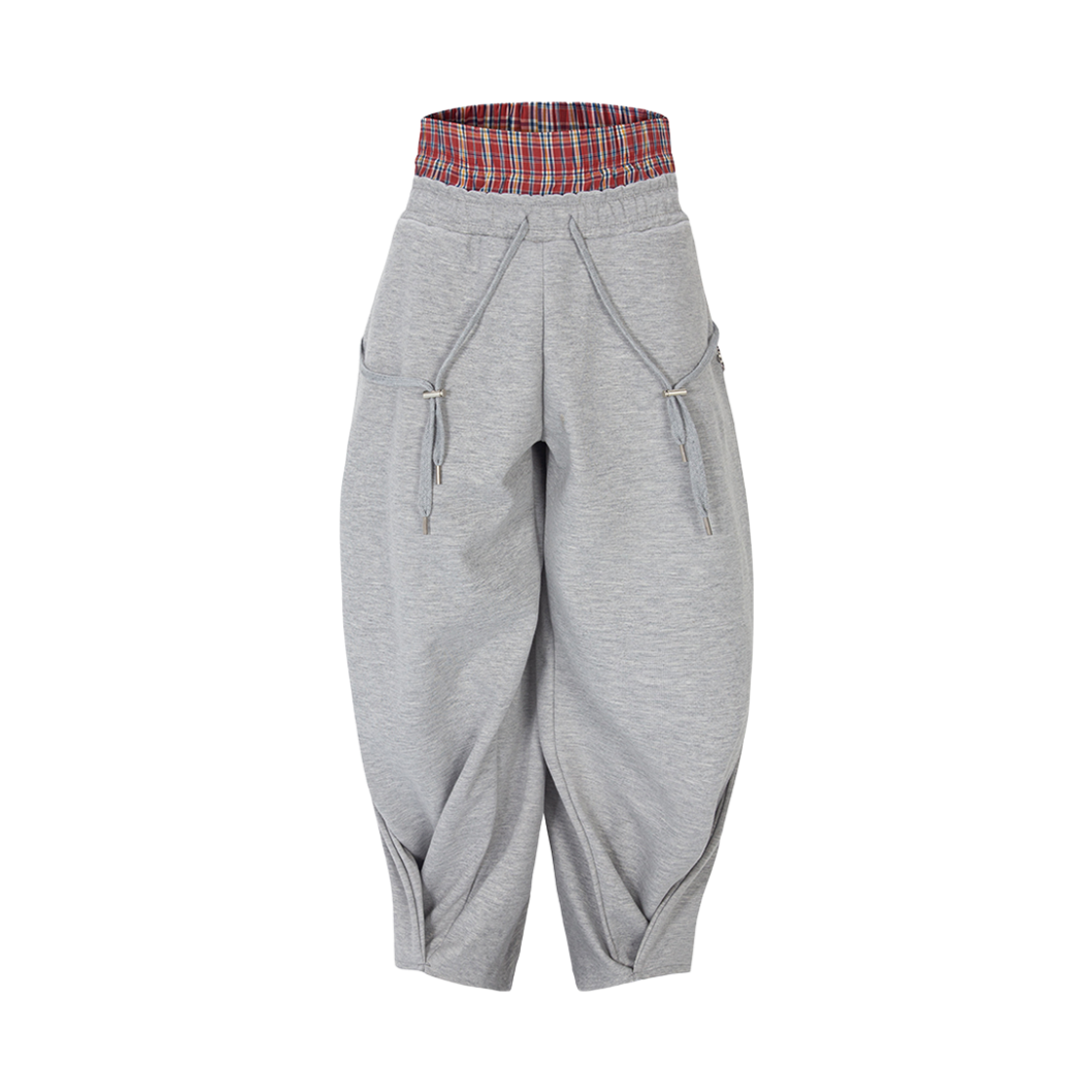 [프리오더] 써저리 새깅 더블 웨스트 팬츠 그레이([프리오더] Surgery Sagging Double Waist Pants Grey)