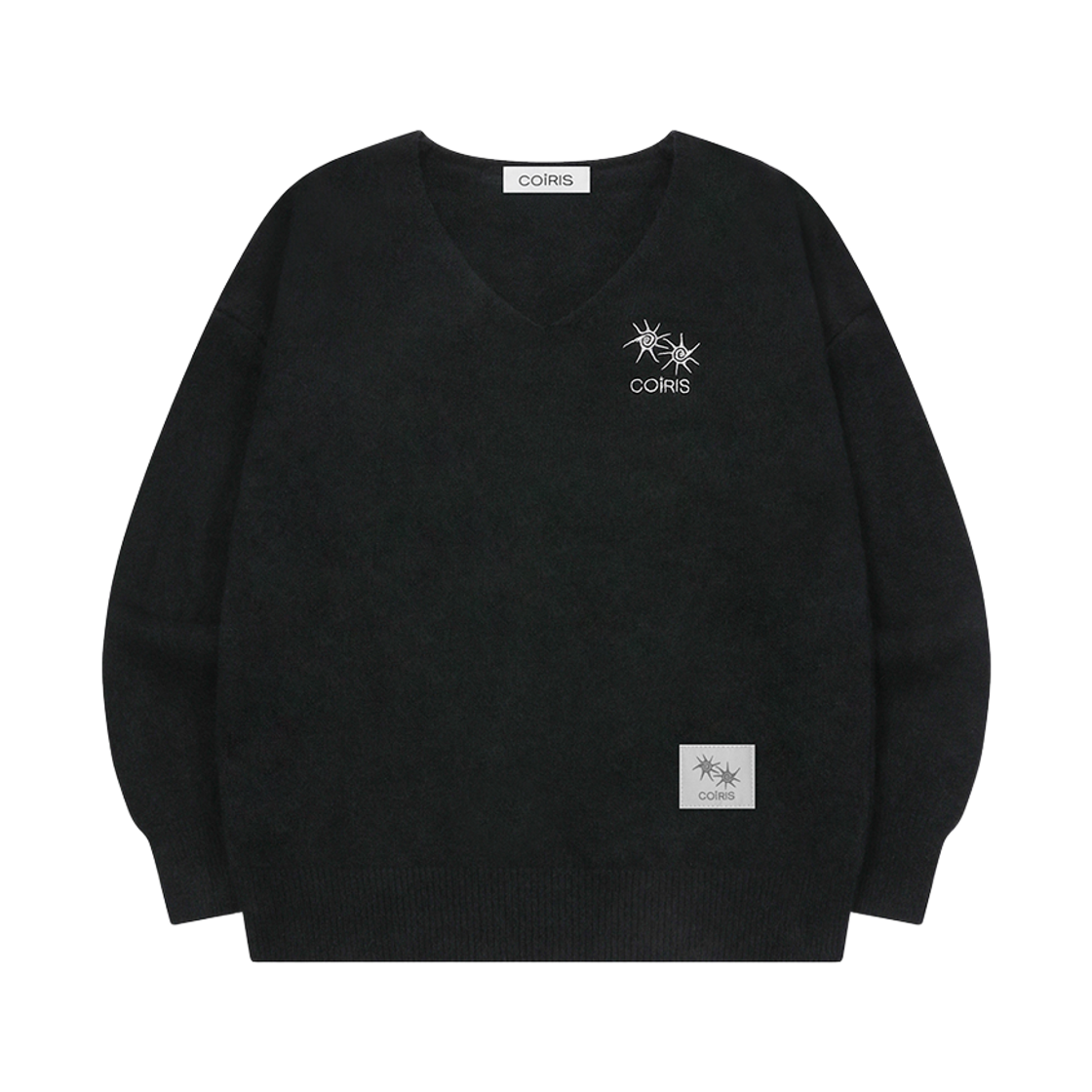 코이리스 노빈 브이넥 니트 블랙(Coiris Novin V-Neck Knit Black)