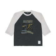 Satisfy Mothtech Baseball T-Shirt Off White Aged Black