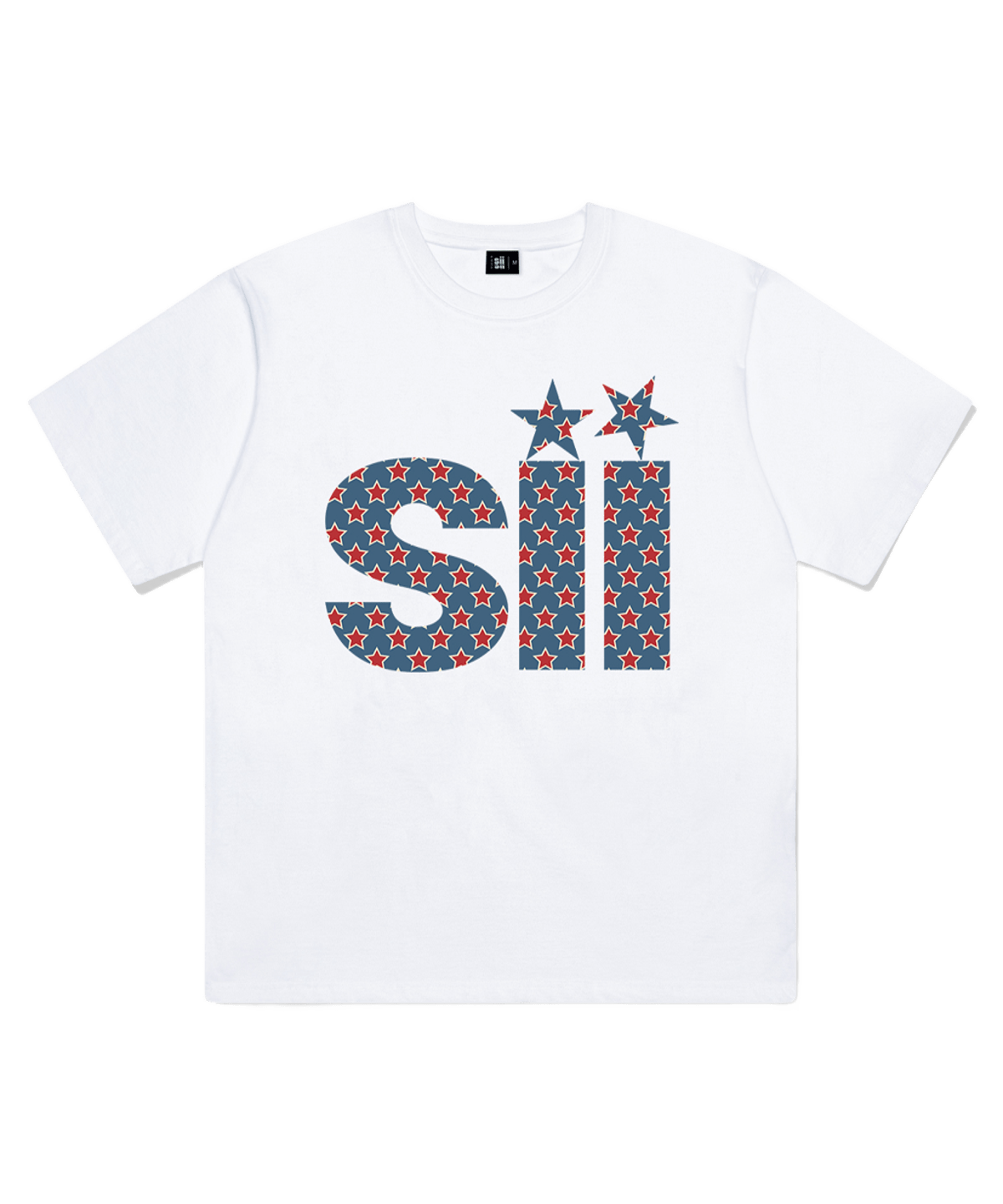 페이지시시 빅 빈티지스타 아이포인트 프린트 오버핏 반팔티 화이트(pagesiisii Big Vintage Star I-Point Print Oversized T-Shirt White)