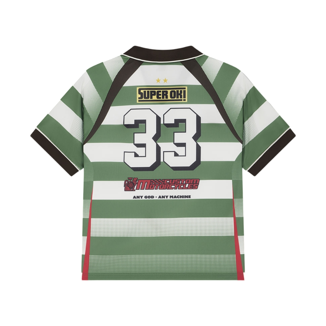 데우스 엑스 마키나 스트라이프 숏슬리브 모토 저지 그린(Deus Ex Machina Stripe S/S Moto Jersey Green) - 2