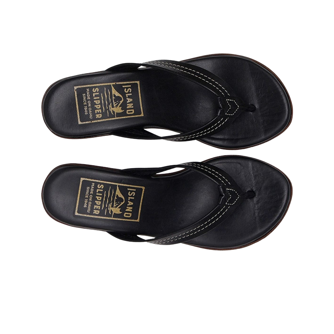 (W) 아일랜드 슬리퍼 클래식 레더 웨지 샌들 블랙((W) Island Slipper Classic Leather Wedge Sandals Black) - 2