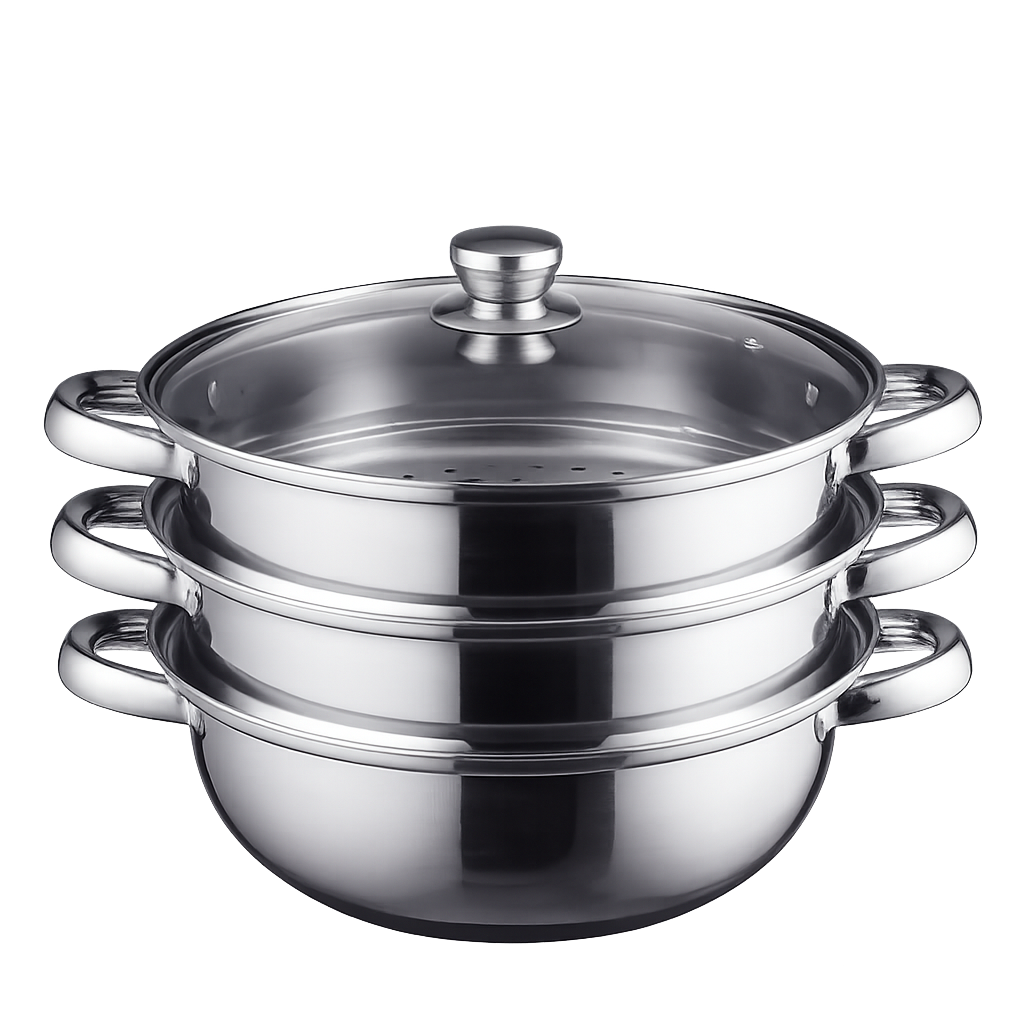 라헨느 더 퀸 포토프 스테인레스 IH 3단 찜기(Laheine The QweenPotaufeu Stainless Steel IH 3tier Steamer)