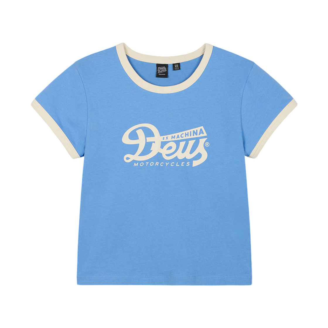- (W) Deus Ex Machina Everyday Ringer T-Shirt Sky Blue