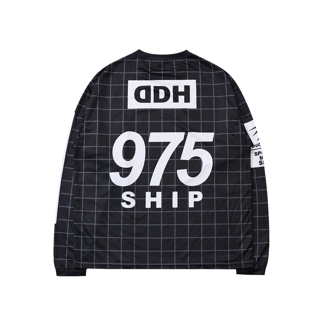 덕다이브 그리드 레이싱 오버핏 롱슬리브 블랙(DUCKDIVE Grid Racing Oversized Long Sleeve Black) - 2