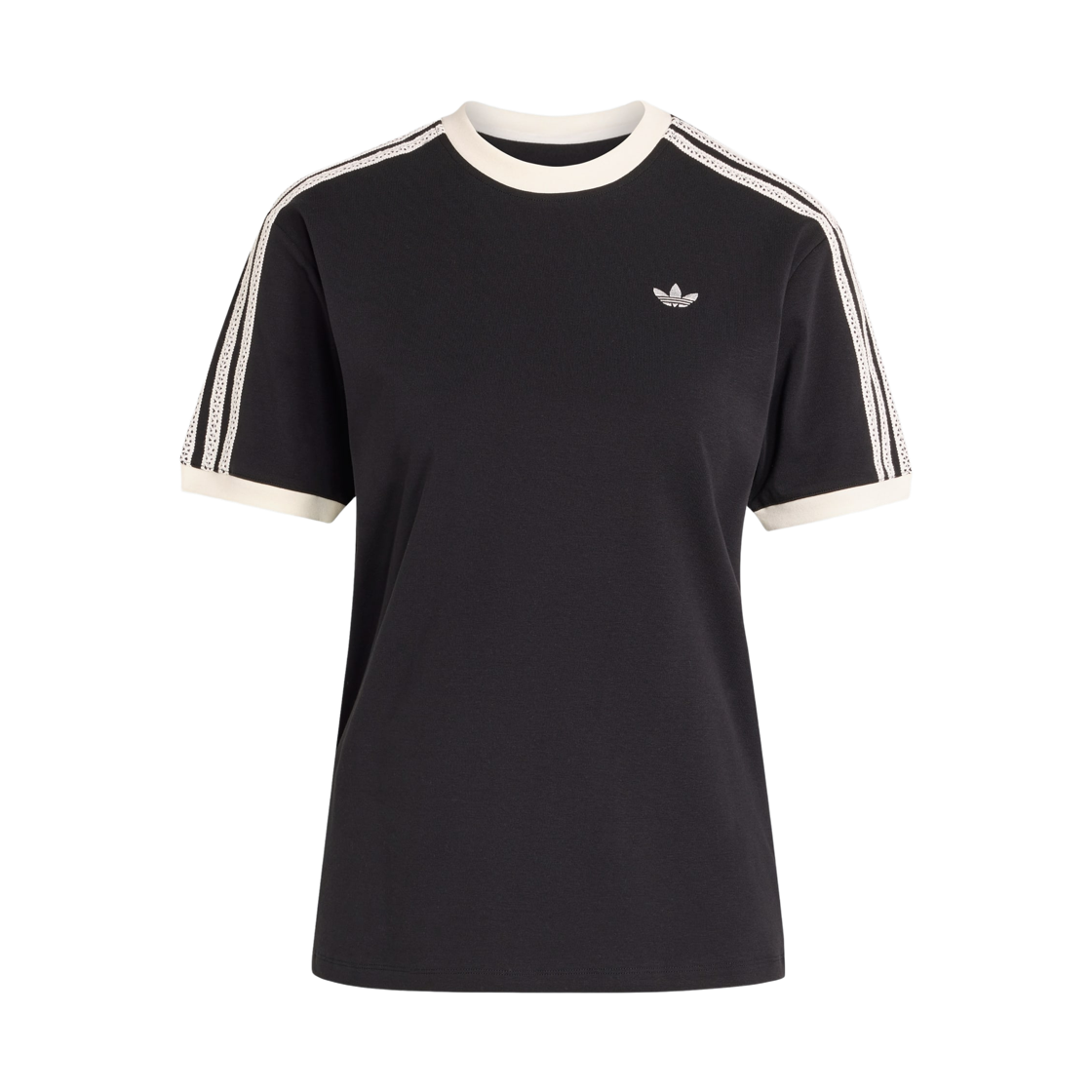 KY8127 (W) Adidas Originals Summer Glow Advanced 3-Stripes T-Shirt Black - KR Sizing