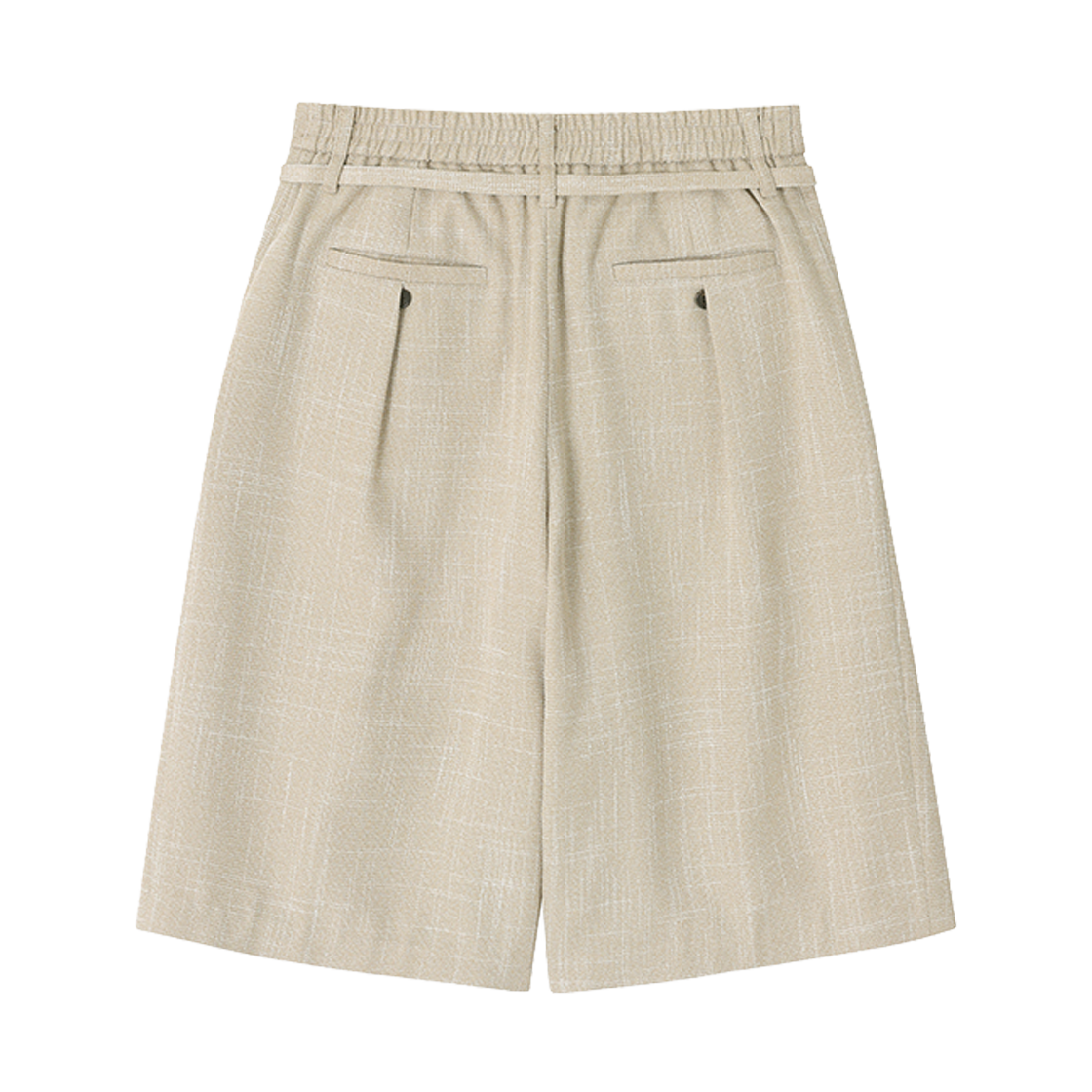 (W) 송지오 어시메트릭 랩 쇼츠 베이지((W) SONGZIO Asymmetric Wrap Shorts Beige) - 2