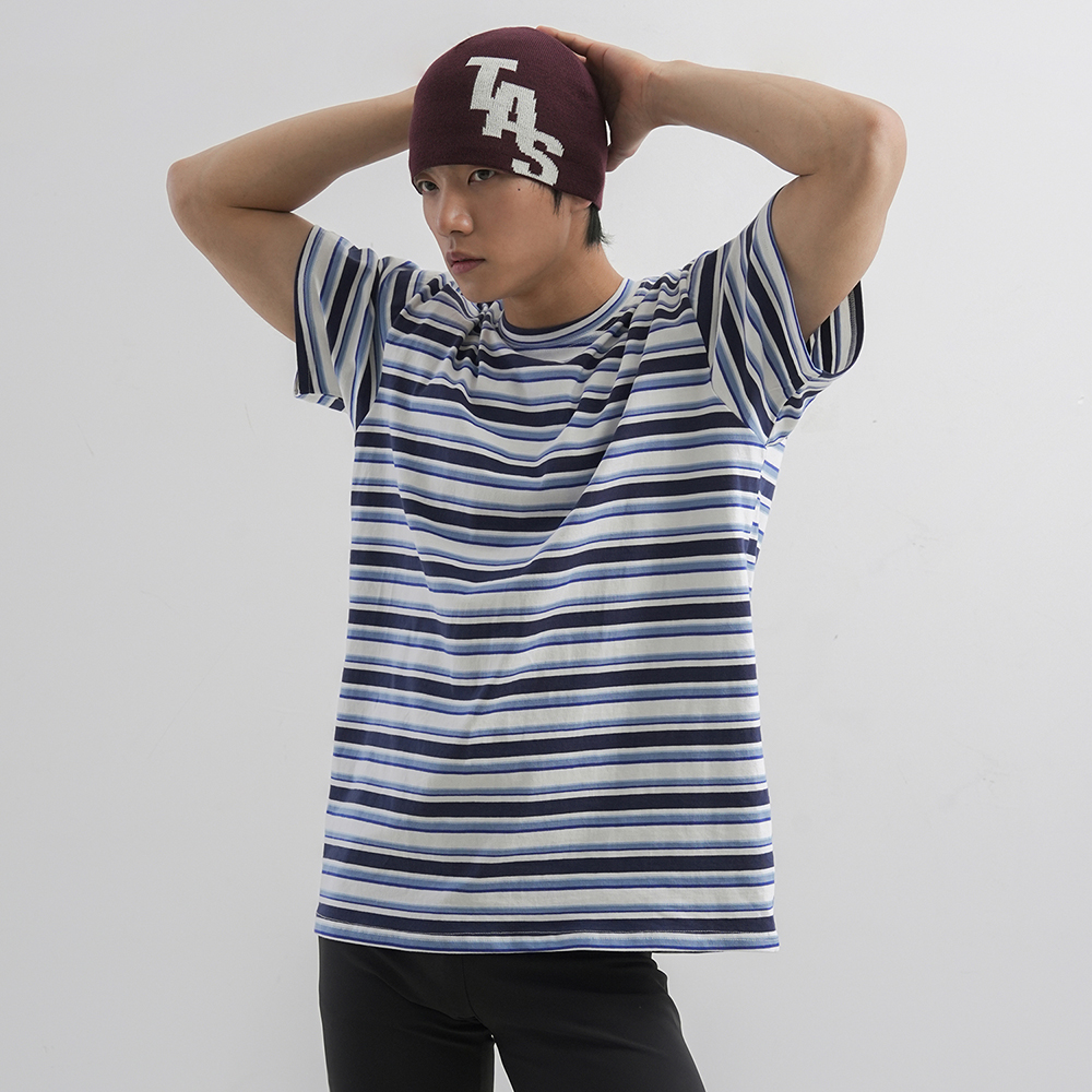 디아더생츄어리 NRNL ST 반팔 티셔츠 이지 스카이 블루(THE ATHER SANCTUARY NRNL Stripe SS Tee Easy Sky Blue) - 6