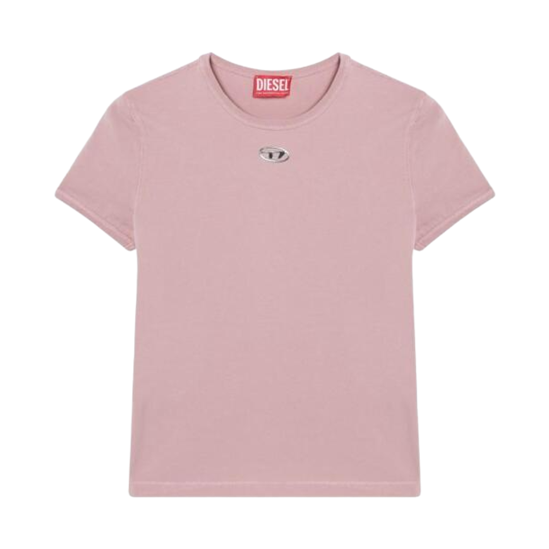A199170AHQH-33L (W) Diesel T-Uncutieslong-Od Slim-Fit T-Shirt Pink