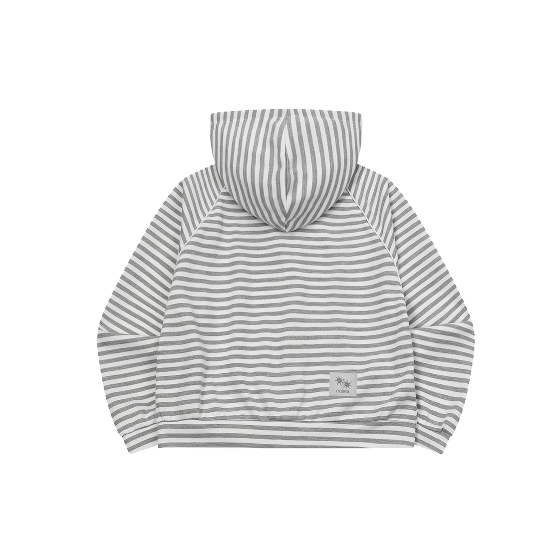 코이리스 세이나 나그랑 스트라이프 후드 집업 그레이(Coiris Seina Raglan Stripe Hood Zip-Up Gray) - 2