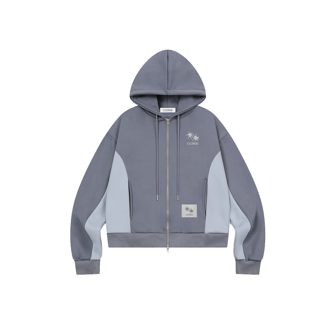 C-P00000FE Coiris Beeple Set-Up Side Slit Hood Zip Up Unisex Gray