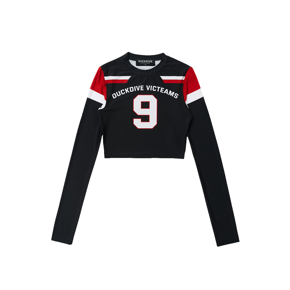덕다이브 볼드 엣지 크롭 롱슬리브 블랙(DUCKDIVE Bold Edge Crop Long Sleeve Black)