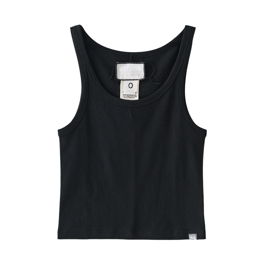 투위드 립 탱크탑나시 블랙(Tuewid Ribbed Sleeveless Tank Top In Black) - 1