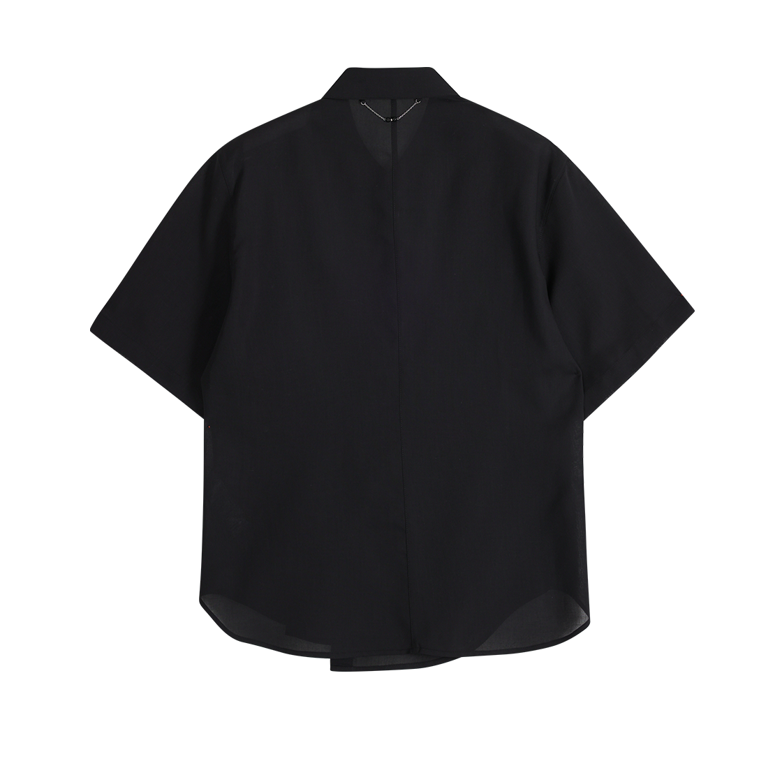 (W) 송지오 어시메트릭 드레이프 하프 셔츠 블랙((W) SONGZIO Asymmetric Drape Half Shirt Black) - 2