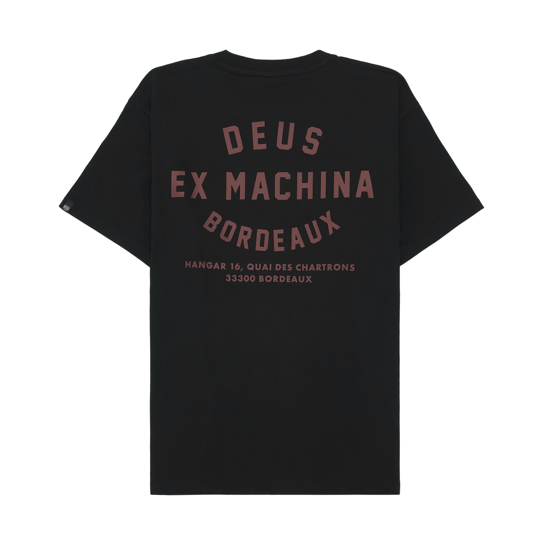 데우스 엑스 마키나 보르도 컬리지 어드레스 티셔츠 블랙(Deus Ex Machina Bordeaux College Address T-Shirt Black)