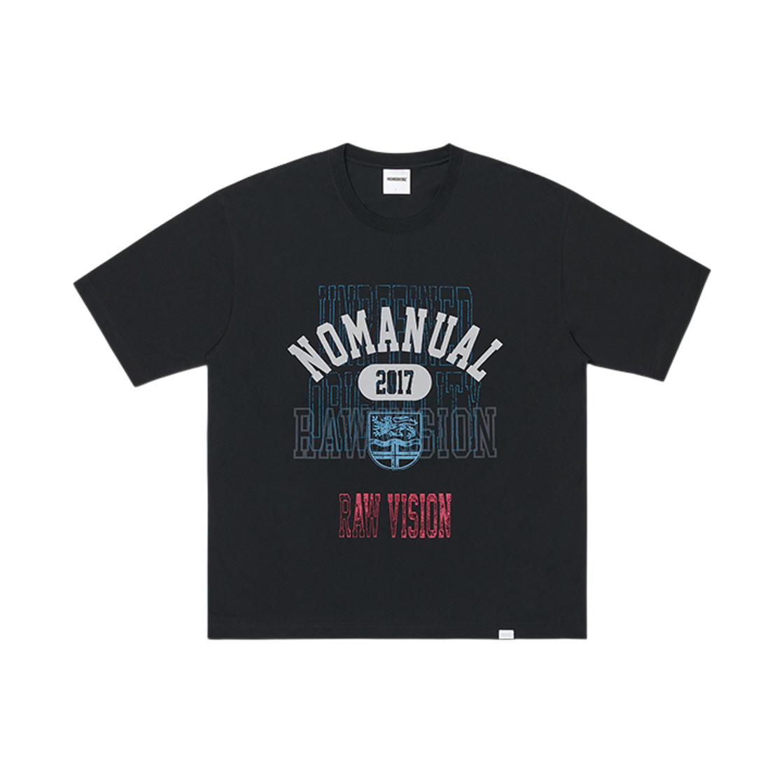 노매뉴얼 G.P 프린티드 티셔츠 블랙(NOMANUAL G.P Printed T-shirt Black)