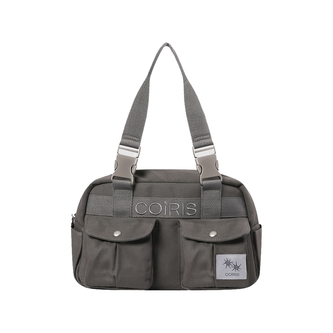C-P00000FA Coiris Collin 2 Pocket Buckle Shoulder Bag Ash gray