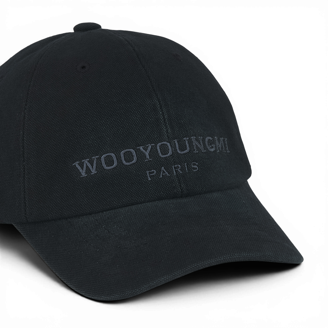 우영미 다잉 로고 볼캡 네이비 - 26SS(Wooyoungmi Dyeing Logo Ball Cap Navy - 26SS) - 4