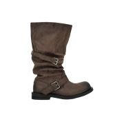 Negativethree Slouchy Long Boots Washed Brown