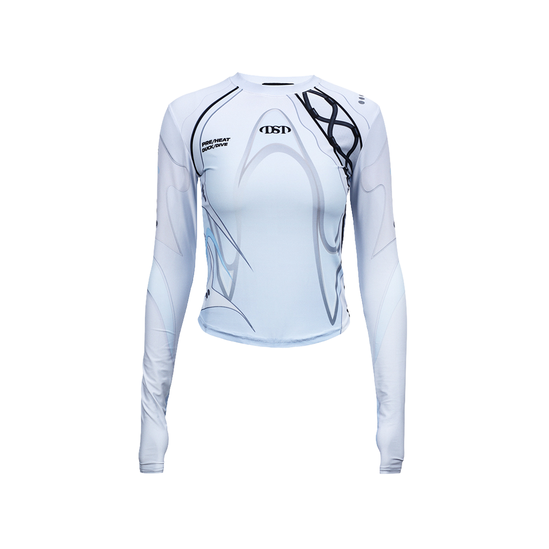 덕다이브 헬릭스 플로우 슬림 롱슬리브 그레이(DUCKDIVE Helix Flow Slim Jersey Long Sleeve Gray)