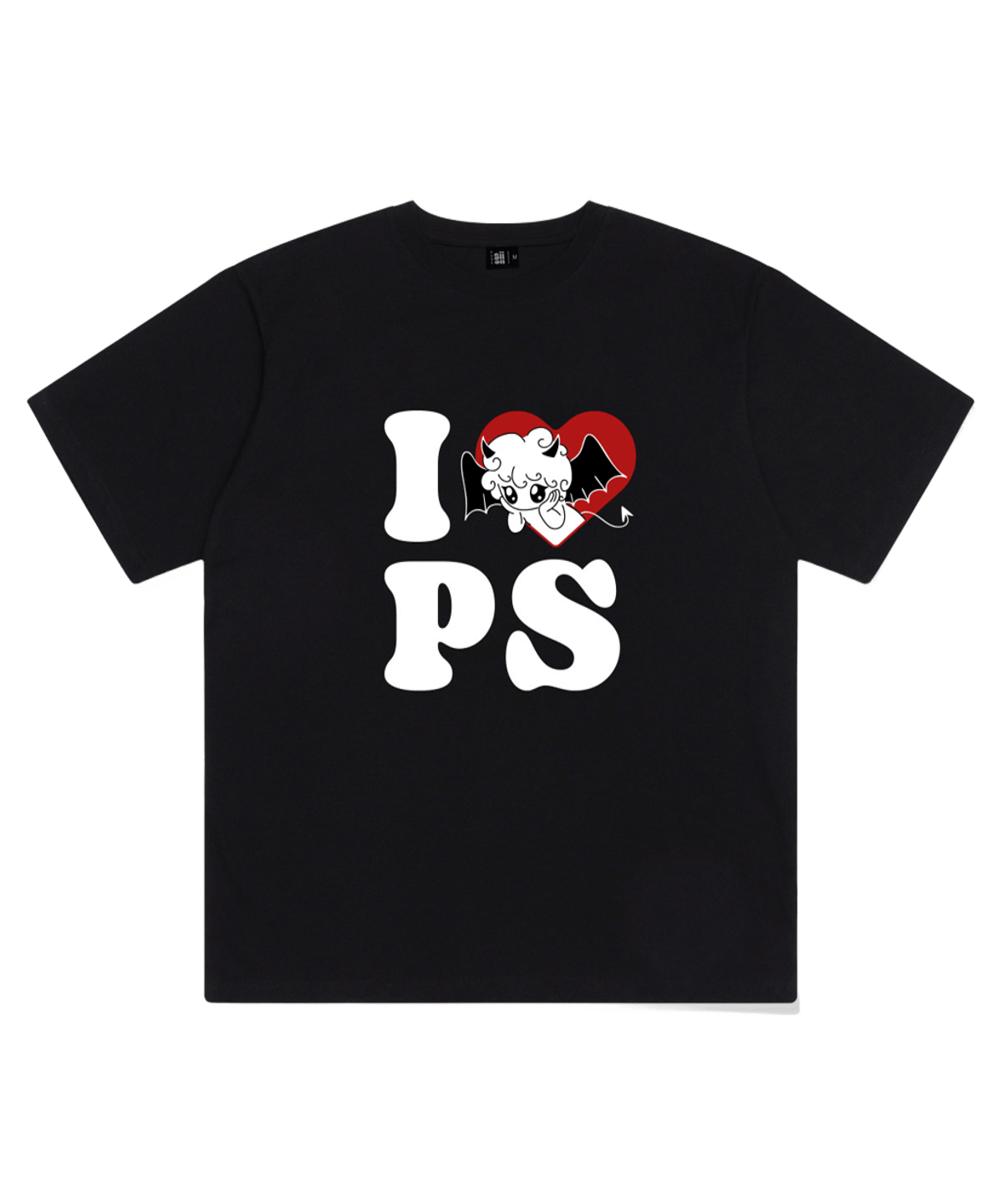 페이지시시 러브시시 프린트 오버핏 반팔티 블랙(pagesiisii Love SiiSii Print Oversized T-Shirt Black)